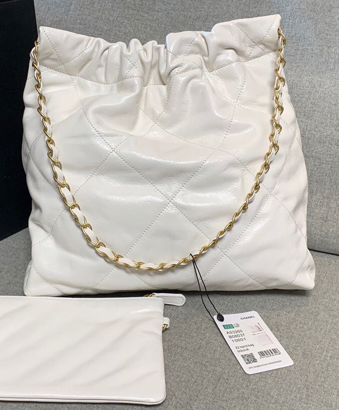 Chanel 22 Handbag AS3261 White